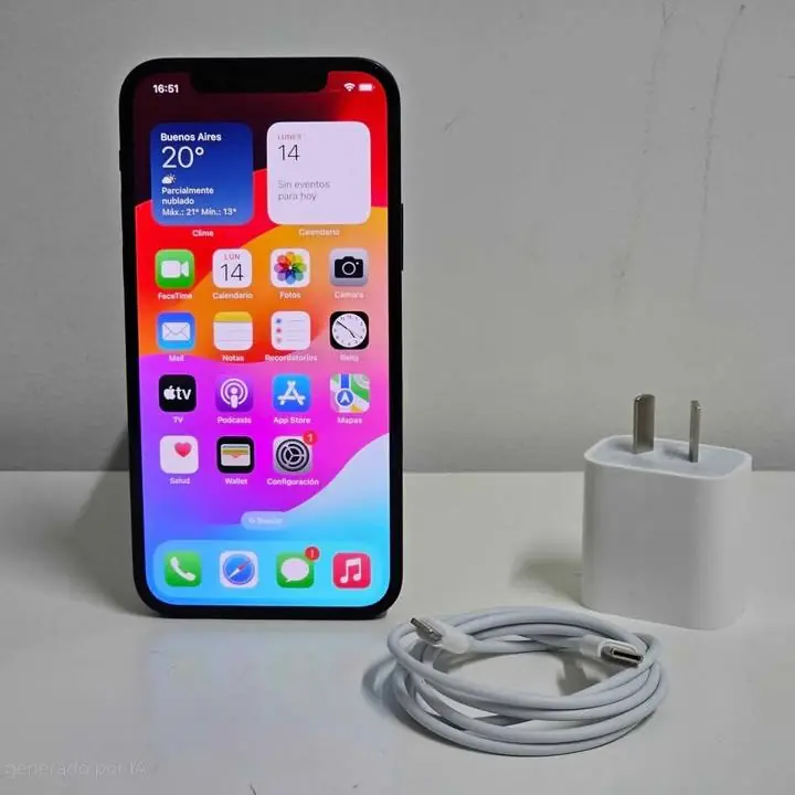 Apple iPhone 12 64gb Bat 81% con Cargador Y Cable