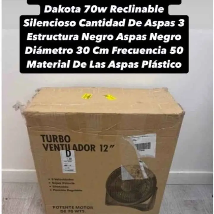 Turbo ventilador 12" Dakota 70w Open box