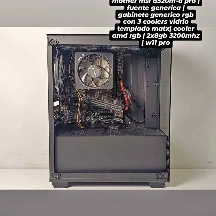 PC gamer amd ryzen 5 4600G 16GB de ram 480gb ssd