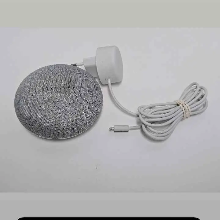 Google Home nest mini segunda generacion con cable y cargador de pared