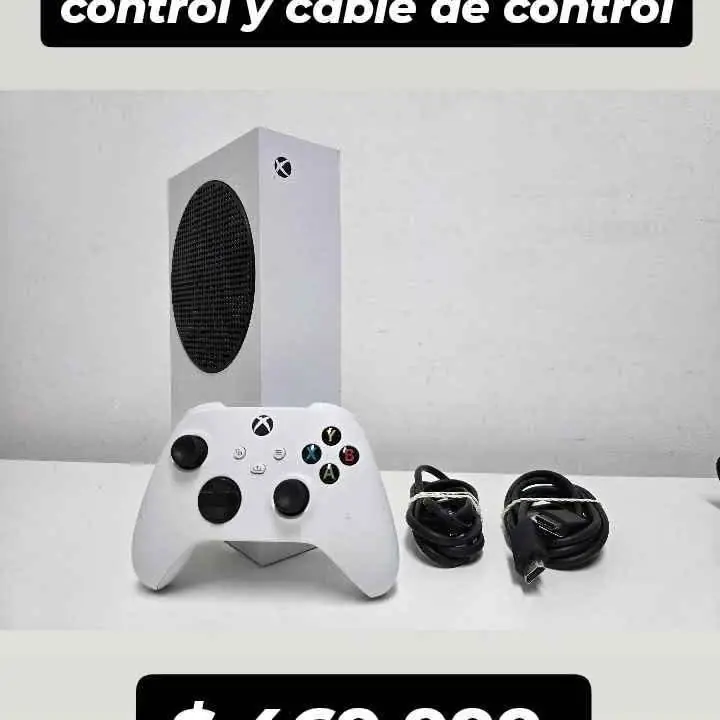 Xbox series s digital 512gb con cable power, HDMI, control y cable de control