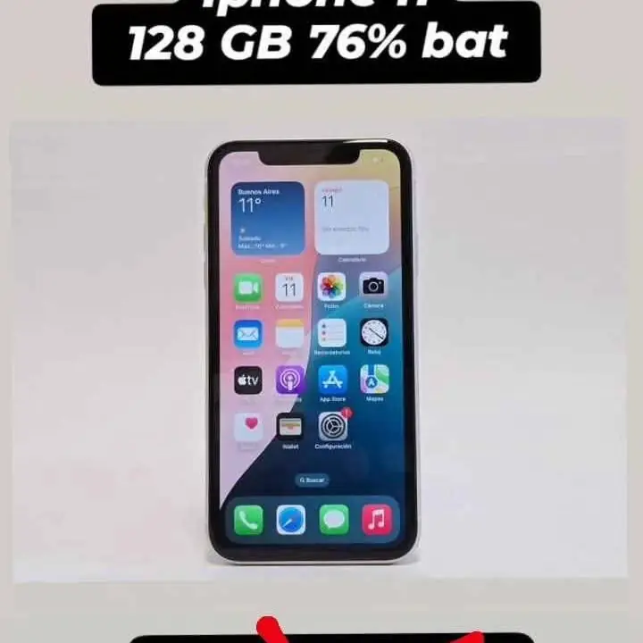 iPhone 11 128 GB batería 76% sin accesorios