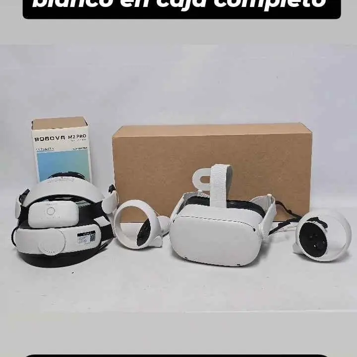 Oculus meta Quest 2 64gb más cabeza con batería extra color blanco en caja completo
