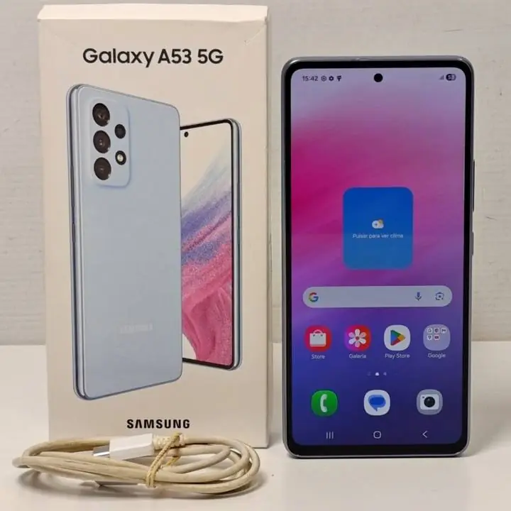 Samsung A53 5G 128gb 6gb ram en caja c cable