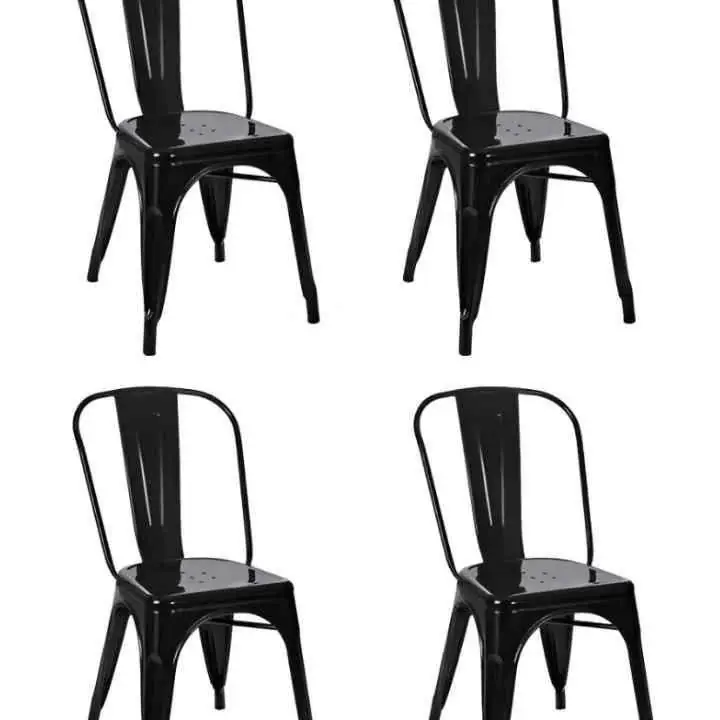 Silla de comedor HDC Group Tolix color negro