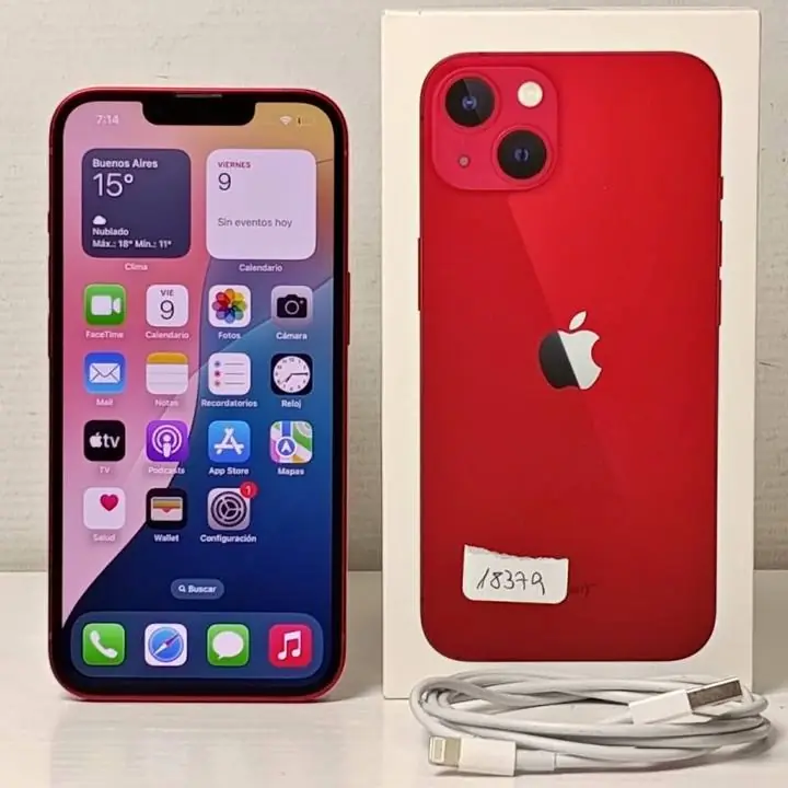 iPhone 13 128gb 74% bat c caja y cable color rojo