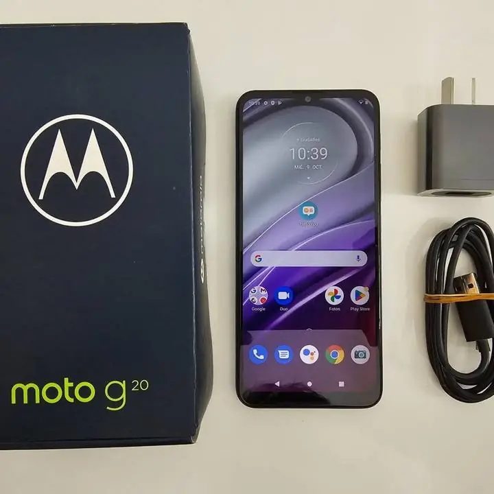 Moto g20 128gb + caja + cargador y cable