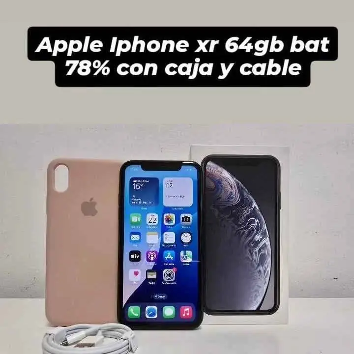 Apple iPhone xr 64gb bat 78% con caja y cable