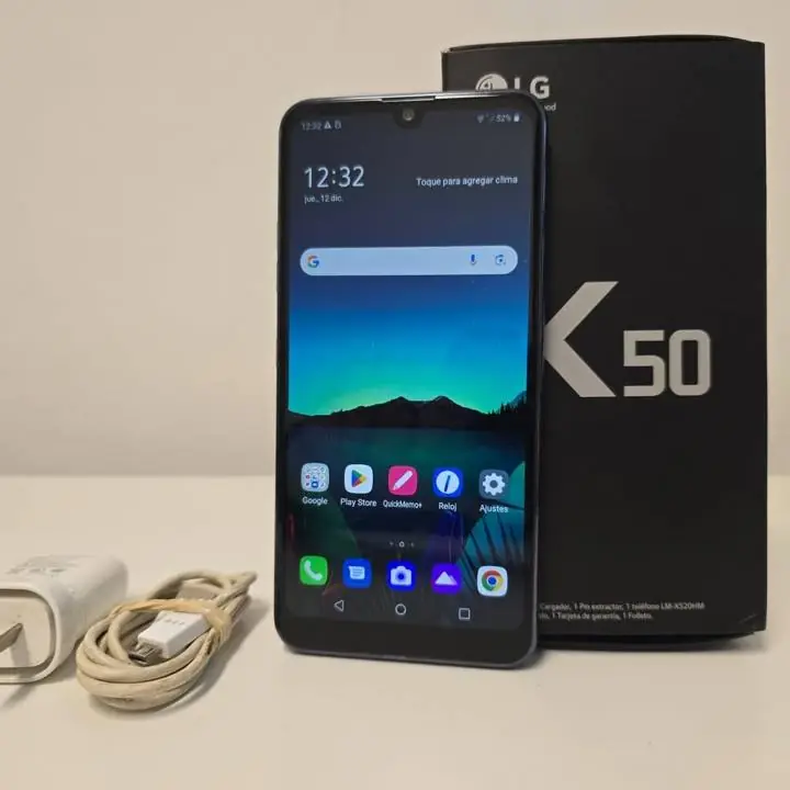 LG k50 32gb + cable + caja + cargador