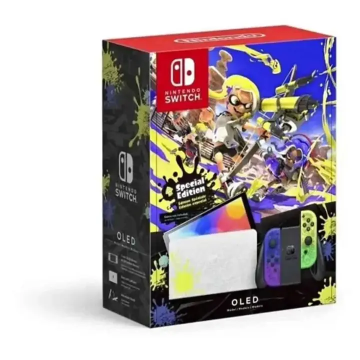 Consola Nintendo Switck Oled Modelo Splatoon 3 Color Amarillo