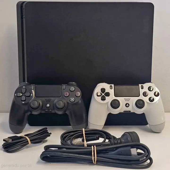 Consola ps4 Slim 500gb + controles, cables, power y HDMI
