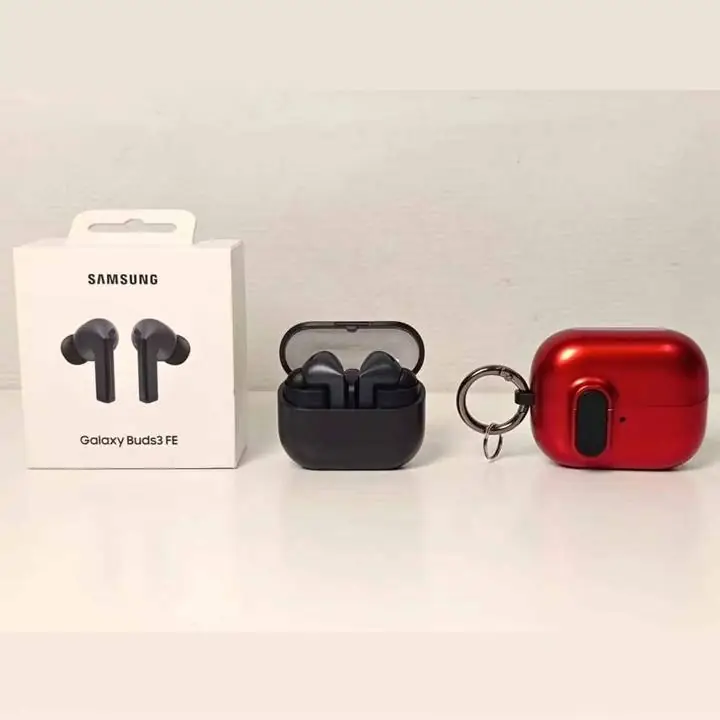 Auriculares Samsung' Buds 3 FE mas caja mas funda roja