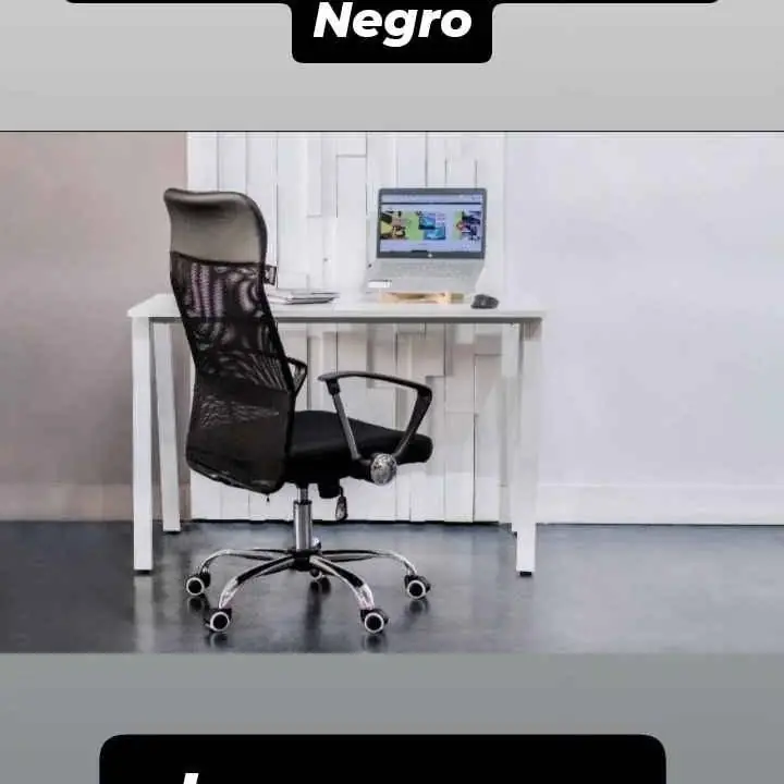 Sillon Mesh Ejecutivo Respaldo Alto Silla Escritorio Baires4 Color Negro
