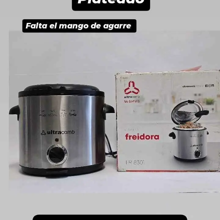 Ultracomb Fr-8301 Freidora 1.5 Litros 1000w Cesta Metalica Color Plateado