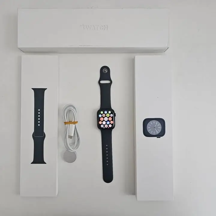 Apple watch serie 8 45mm 100% + cable y caja