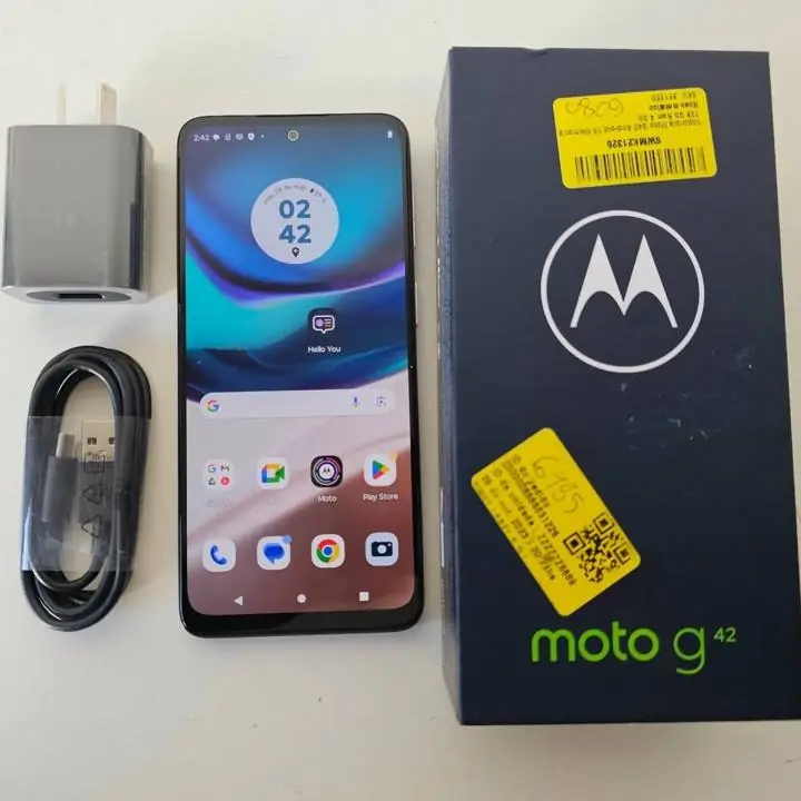 Moto g42 128gb 4gb rosa metálico mas caja y cargador