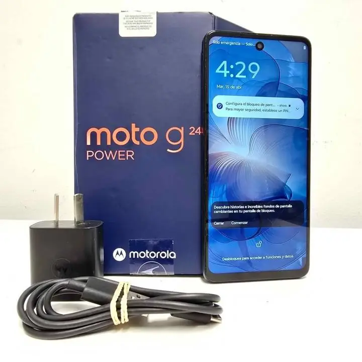 Motorola g24 power + caja cargador y cable