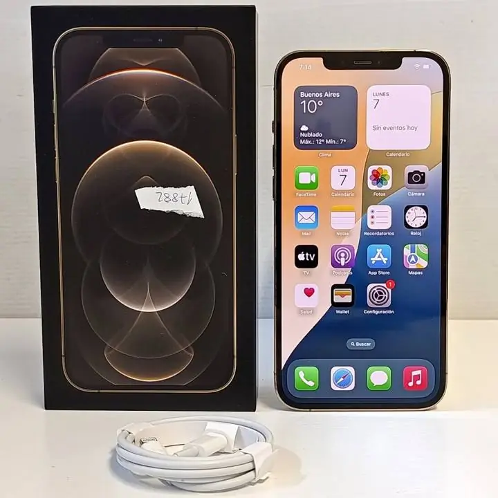 Apple iPhone 12 Pro max 128gb bat 73% en caja c cargador