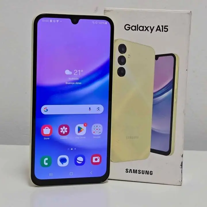 Samsung Galaxy A15 128 Gb Amarillo 4 Gb Ram con Caja Y Cable