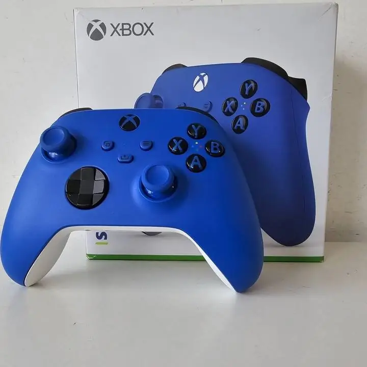 Joystick Microsoft Xbox Nueva Generación Shock Blue Color Azul