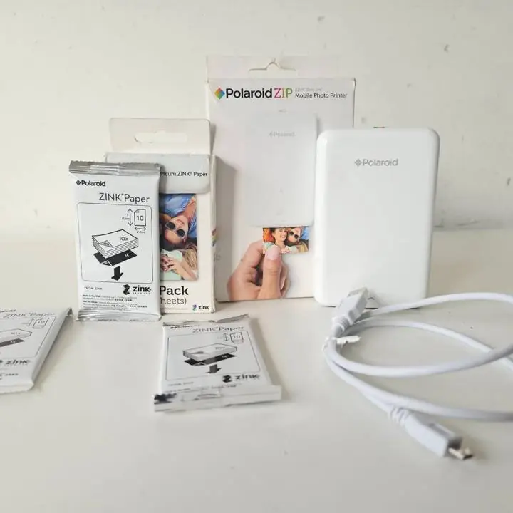 Impresora Polaroid zip zink + caja y cable pack de 30 fotos