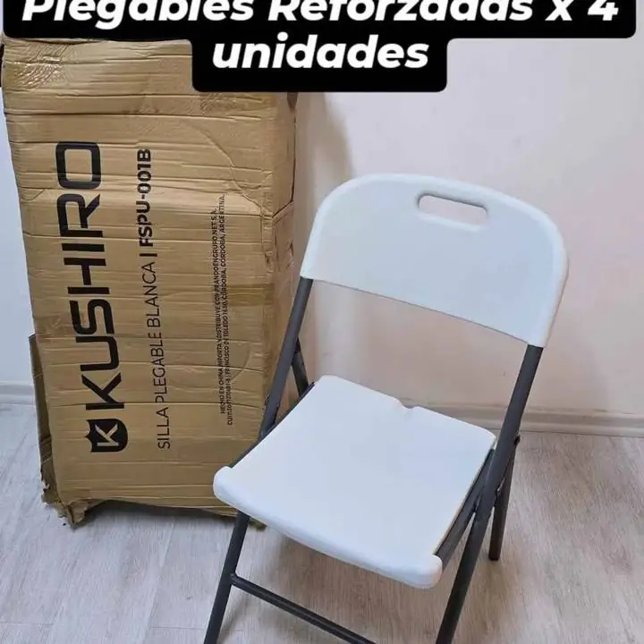 Pack Sillas de Plastico Plegables Reforzadas x 4 unidades