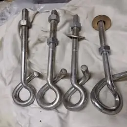 Lote tornillos pitón anillo o gancho de acero