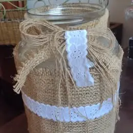Frasco de 3 L de boca ancha decorado