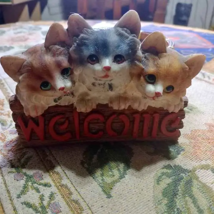 Adorno 3 gatitos de Bienvenida