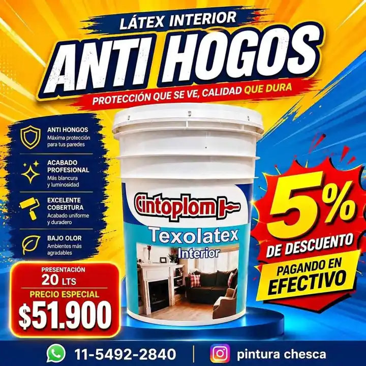 Súper oferta látex cintoplom anti hongos