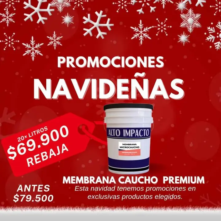 Membrana caucho goma en promoción
