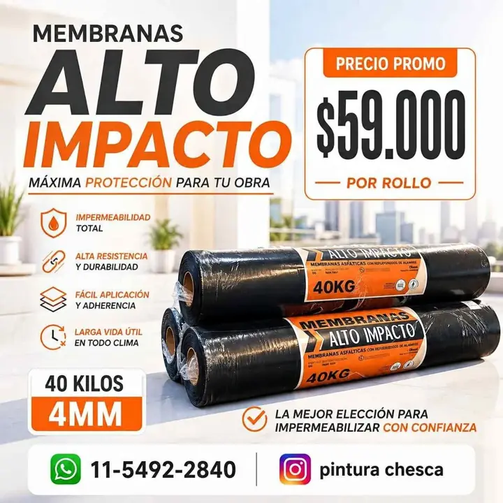 Membrana en rollo 4 mm