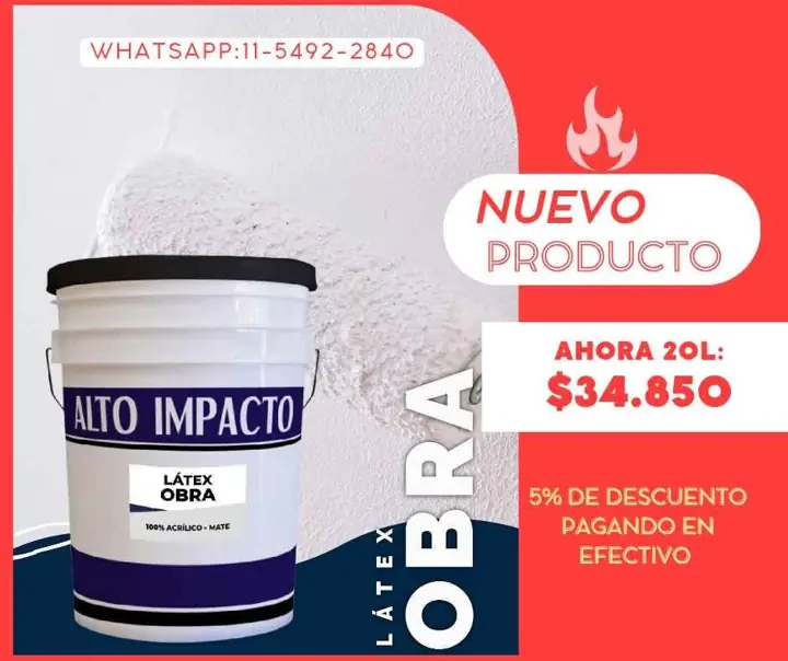 Latex acrílico de obra