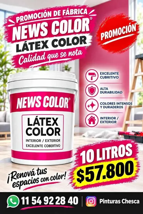 Látex color rojo