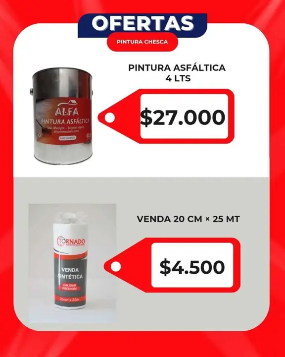 Súper oferta en pinturas