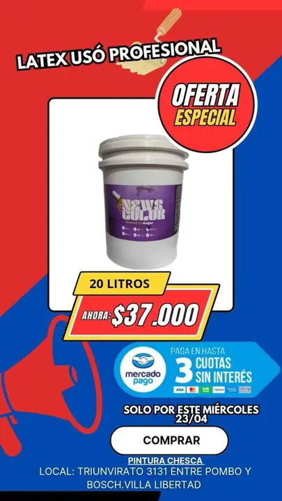 Pinturas/enduido/latex