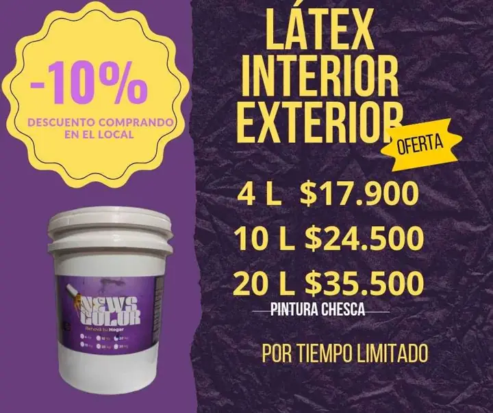 Oferta y liquidación de pinturas