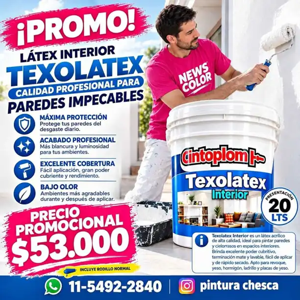 Pintura anti hongos + rodillo