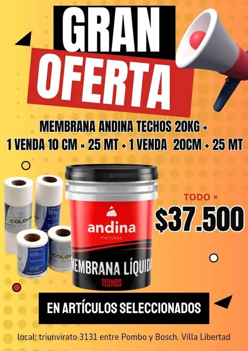 Membrana andina+ venda