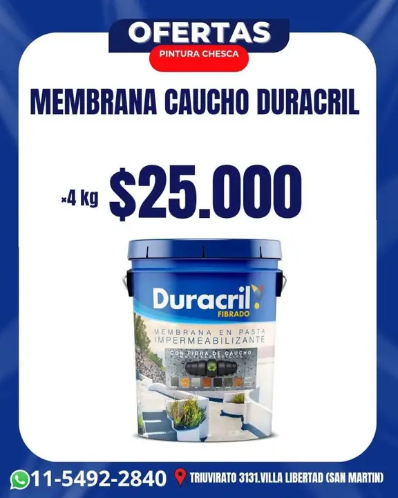 Membrana caucho duracril