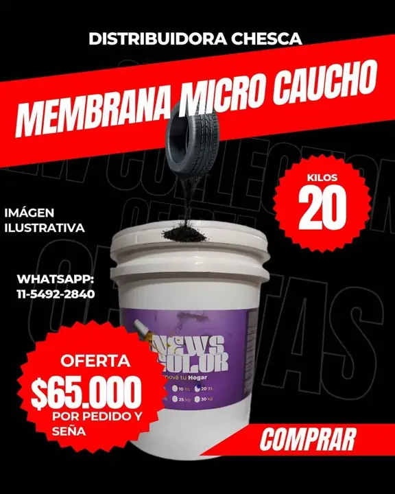 Membrana micro caucho