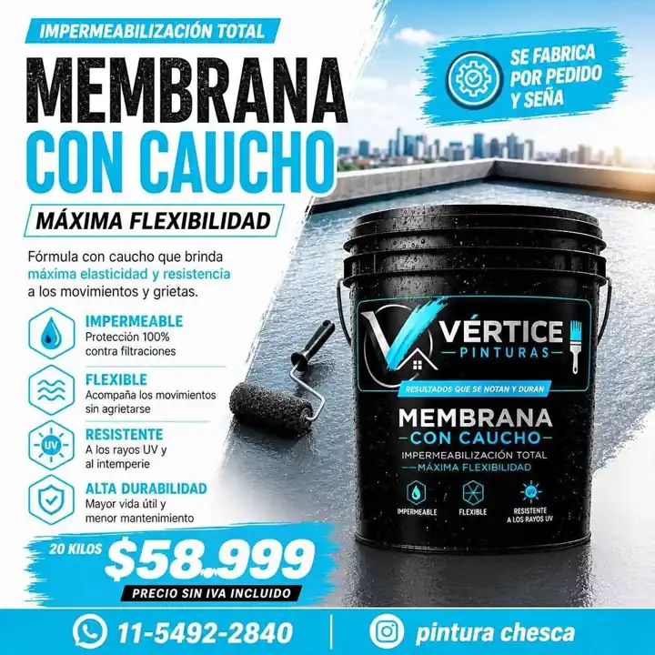 Membrana en caucho en oferta