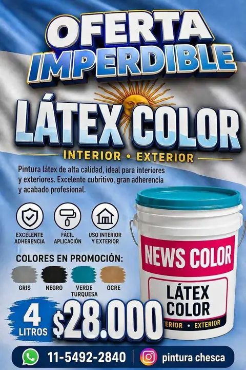 Oferta en látex color anti hogos