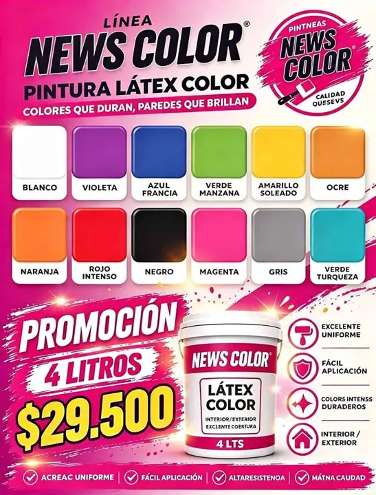 Latex color en promoción