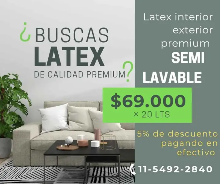 Latex premium tipo recuplast semi lavable