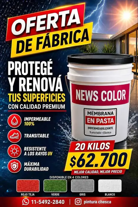 Oferta de fabrica imperdible membrana transitable