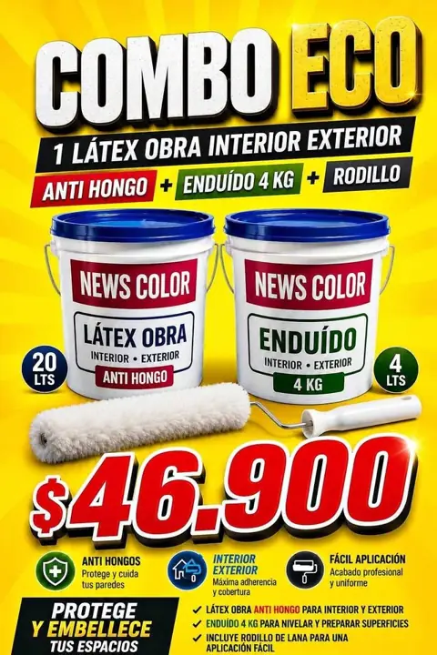 Látex+ enduido+ rodillo todo en oferta