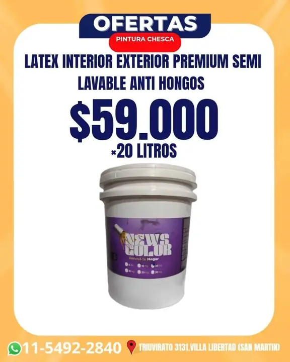 Latex interior exterior semi lavable