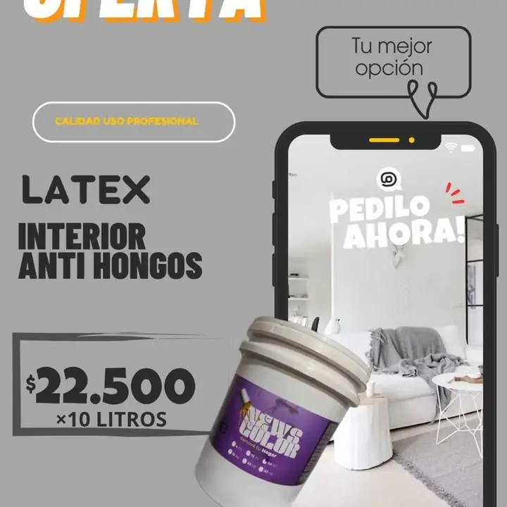 Látex interior anti hongos