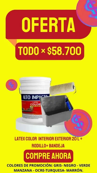 Pinturas de color premium en promoción